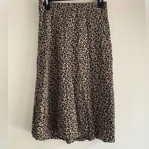 Old Navy Leopard Print Midi Skirt